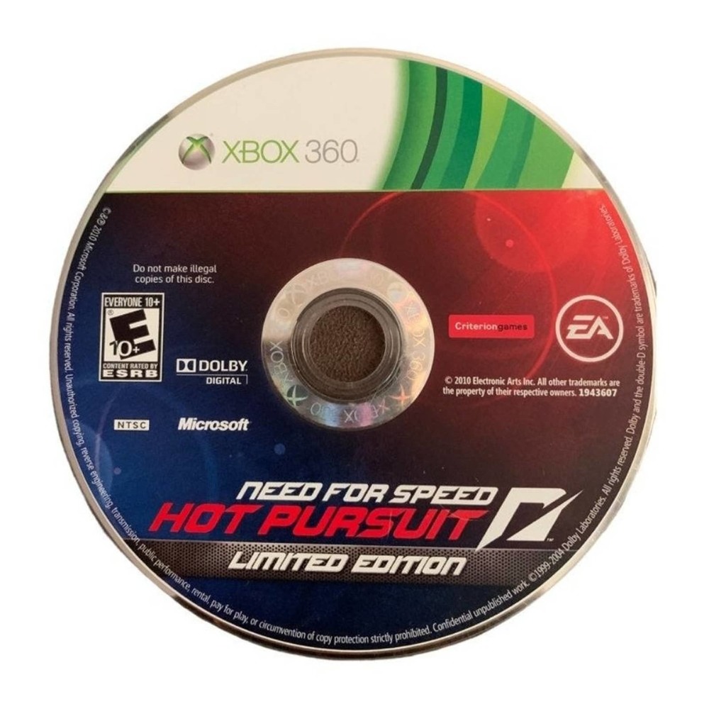 Need for Speed: Hot Pursuit Microsoft Xbox 360 Game Limited Edition Disc Only